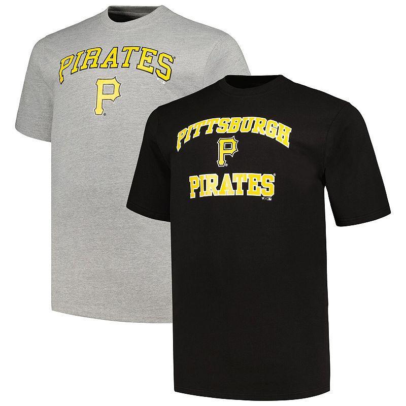 Mens Profile /Heather Gray Pittsburgh Pirates Big & Tall T-Shirt Combo Pack Product Image