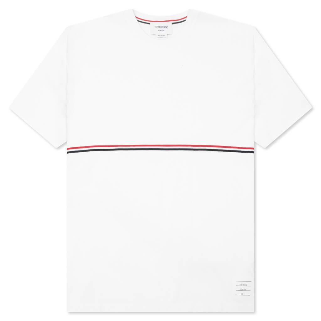 Midweight Jersey Stripe S/S Tee - White Male Product Image