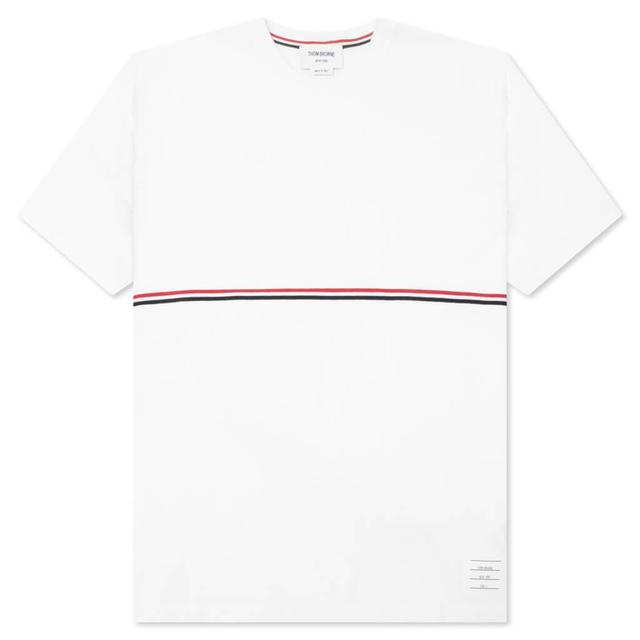 Midweight Jersey Stripe S/S Tee - White Male Product Image