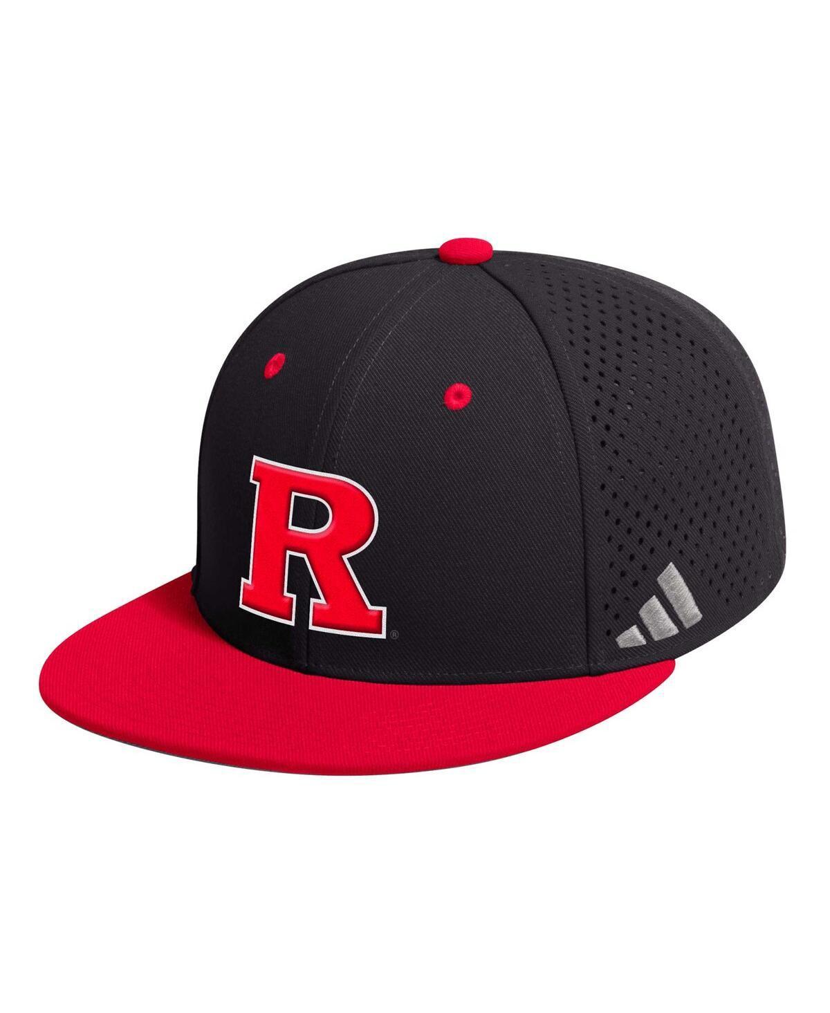 Mens adidas Black Rutgers Scarlet Knights On-Field Baseball Fitted Hat Product Image