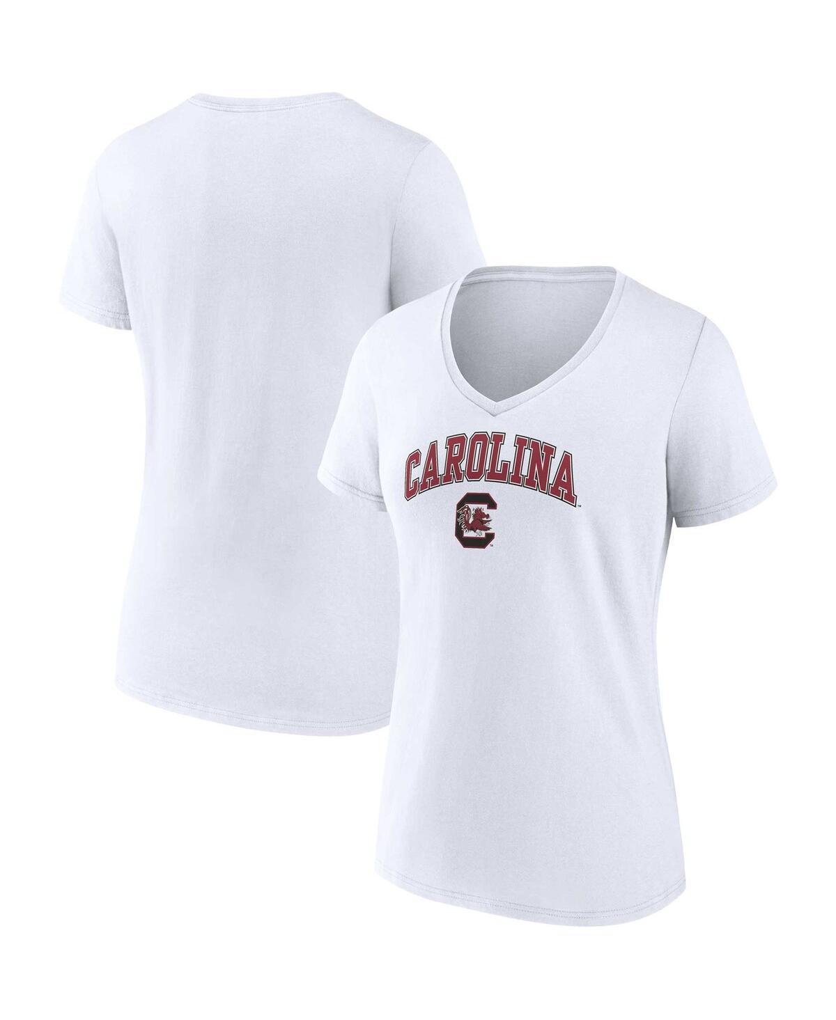 Womens Fanatics White South Carolina Gamecocks Evergreen Campus V-Neck T-shirt Product Image