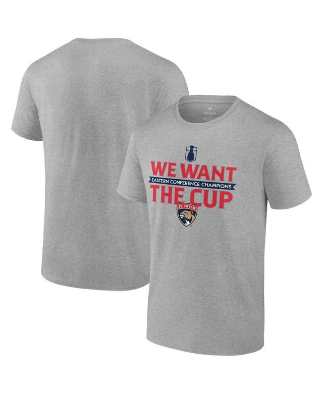 Fanatics Mens Steel Florida Panthers 2024 Eastern Conference Champions We Want the Cup T-Shirt Product Image