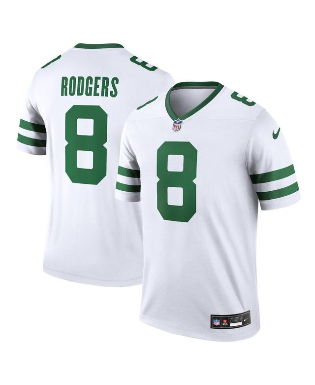 Mens Nike Aaron Rodgers Spotlight White New York Jets Alternate Legend Player Jersey - White Product Image