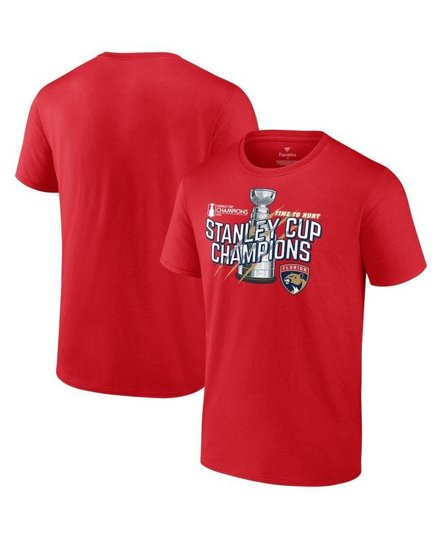 Fanatics Mens Red Florida Panthers 2024 Stanley Cup Champions Dna Hometown T-Shirt Product Image