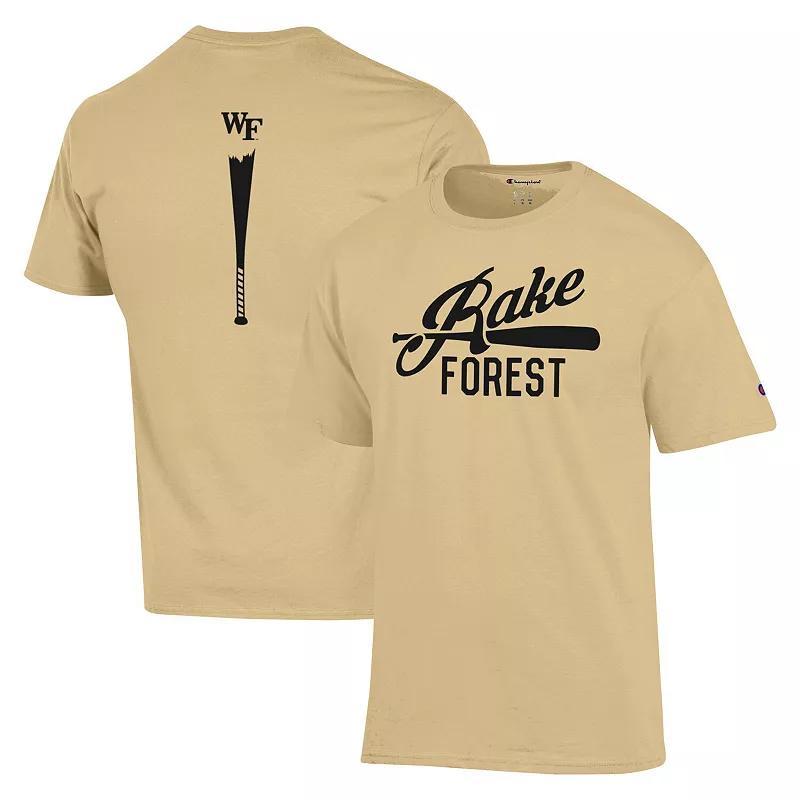 Mens Champion Gold Wake Forest Demon Deacons Rake Forest Baseball 2-Hit T-Shirt Product Image