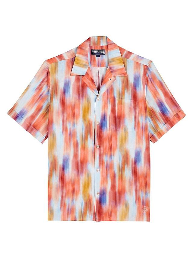 Mens Charli Abstract Linen Camp Shirt Product Image