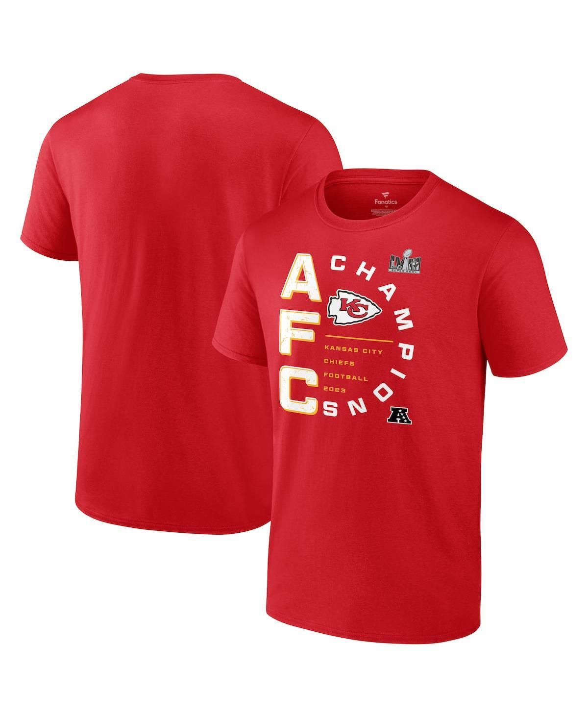 Mens Fanatics Red Kansas City Chiefs 2023 Afc Champions Right Side Draw T-shirt Product Image