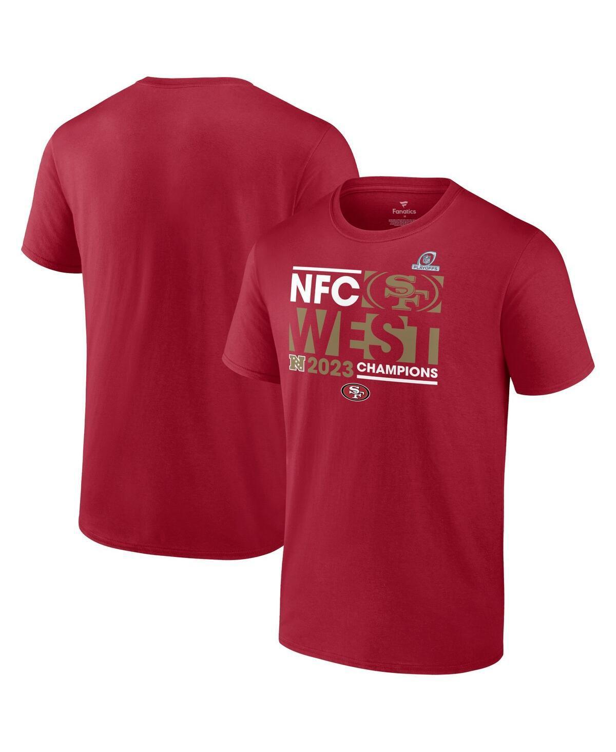 Mens Fanatics Scarlet San Francisco 49ers 2023 Nfc West Division Champions Big and Tall Conquer T-shirt Product Image