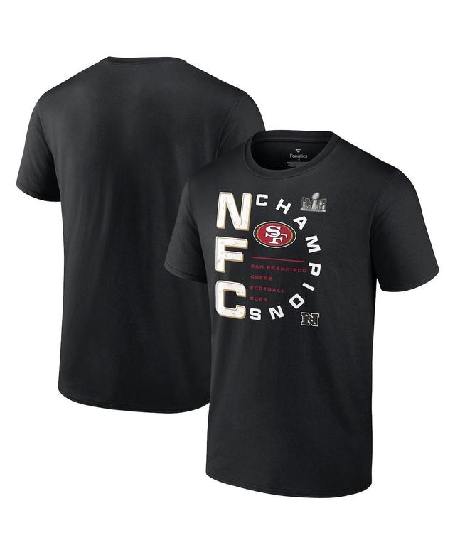 Mens Fanatics Black San Francisco 49ers 2023 Nfc Champions Right Side Draw T-shirt Product Image