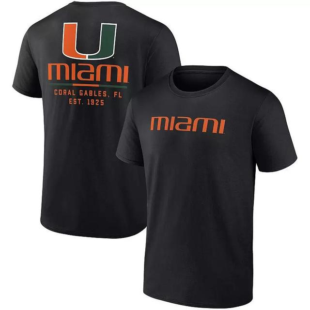 Mens Fanatics Branded Miami Hurricanes Game Day 2-Hit T-Shirt Product Image