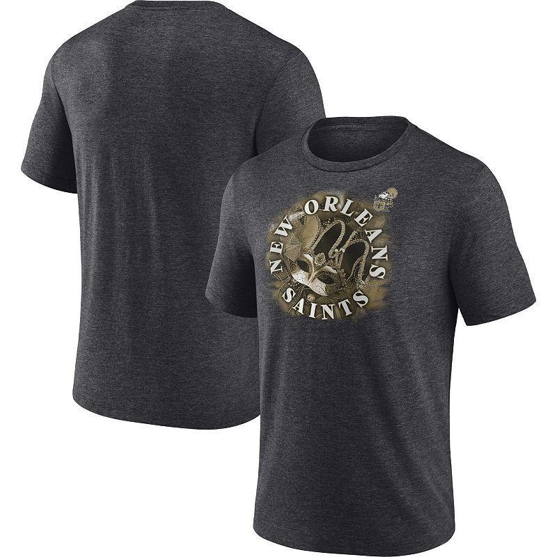 Mens Fanatics Branded Heathered Charcoal New Orleans Saints Sporting Chance Tri-Blend T-Shirt Product Image