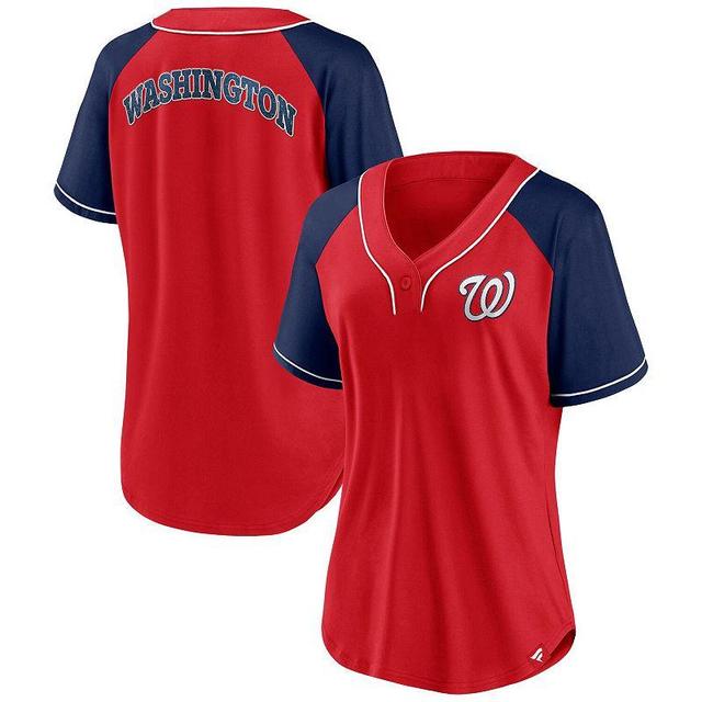 Womens Fanatics Branded Washington Nationals Ultimate Style Raglan V-Neck T-Shirt Product Image