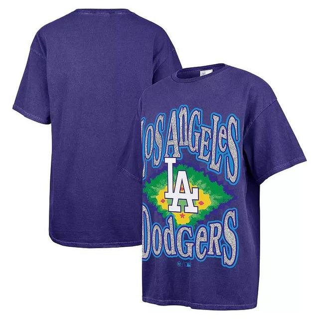 Womens 47 Los Angeles Dodgers Flashing Lights Boyfriend T-Shirt Blue Product Image