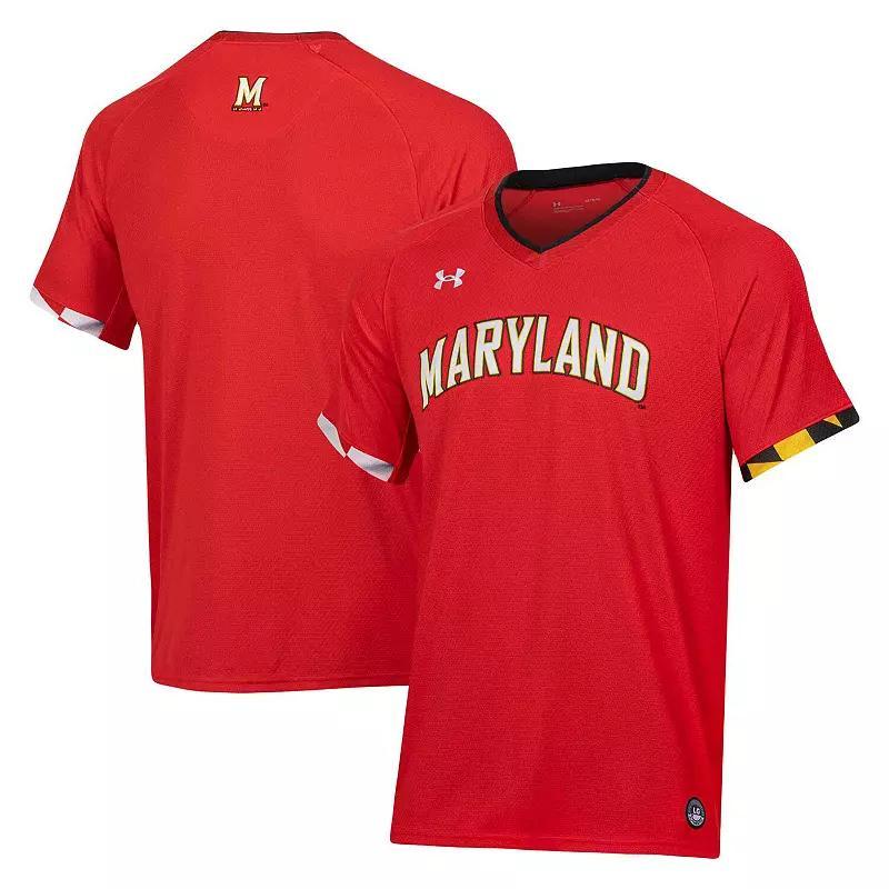 Mens Under Armour Maryland Terrapins Softball V-Neck Jersey Product Image