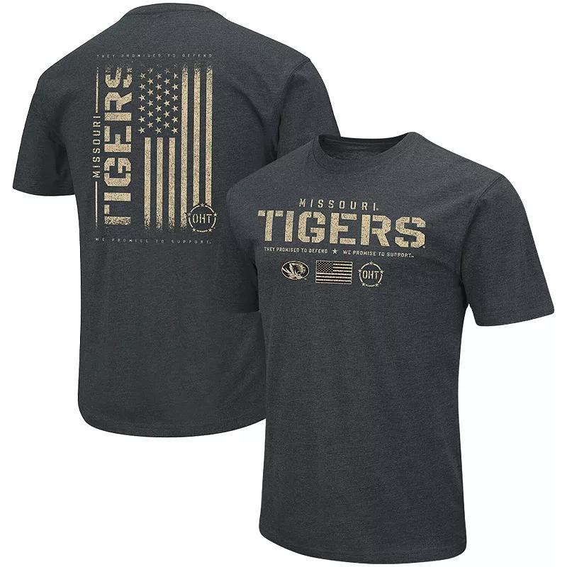 Mens Colosseum Heathered Black Missouri Tigers Oht Military-Inspired Appreciation Flag 2.0 T-shirt Product Image