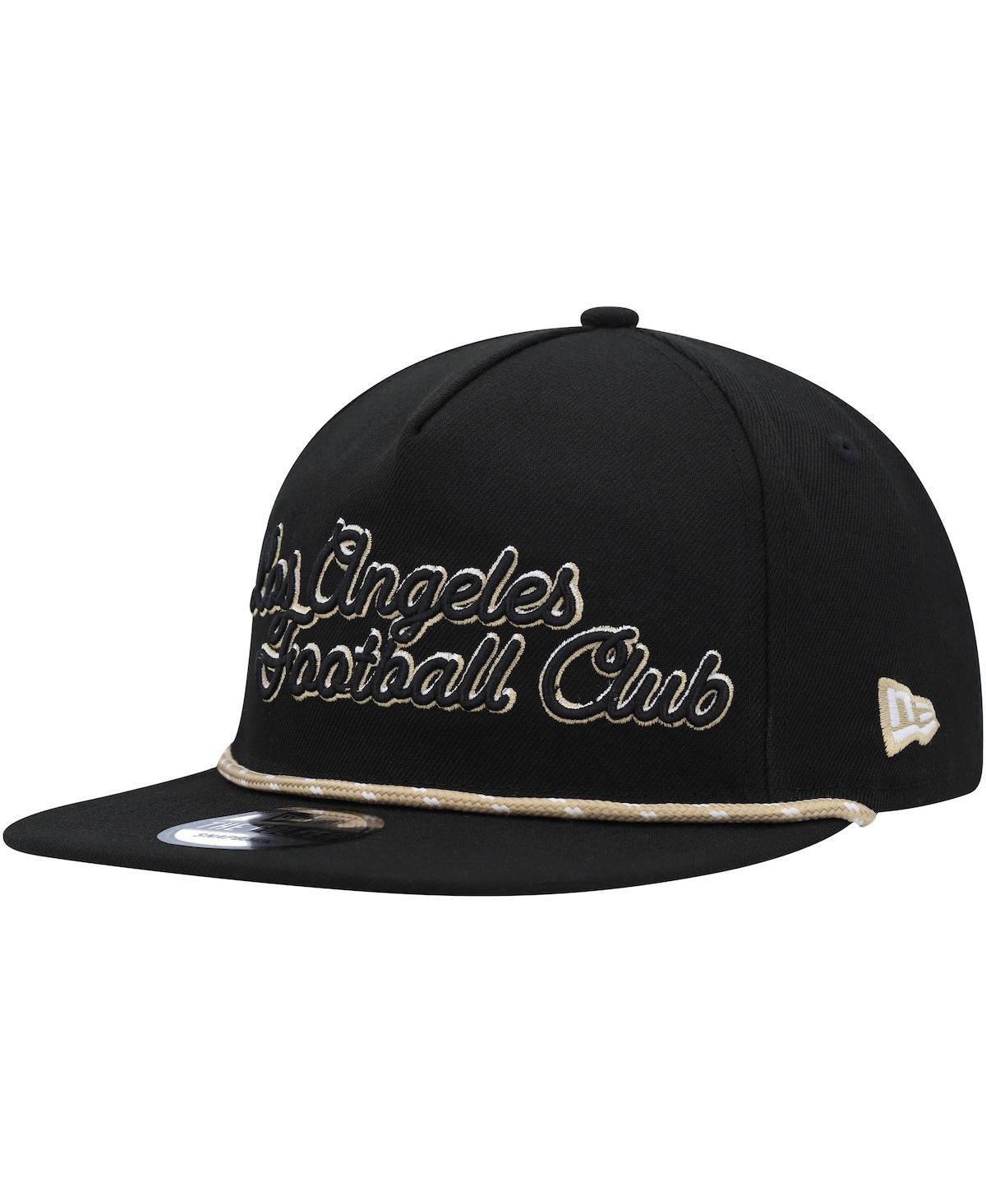 Mens New Era Black Lafc Script Golfer Adjustable Hat Product Image