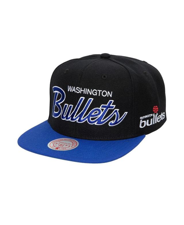 Mens Mitchell & Ness Washington Bullets Hardwood Classics MVP Team Script 2.0 Snapback Hat Product Image