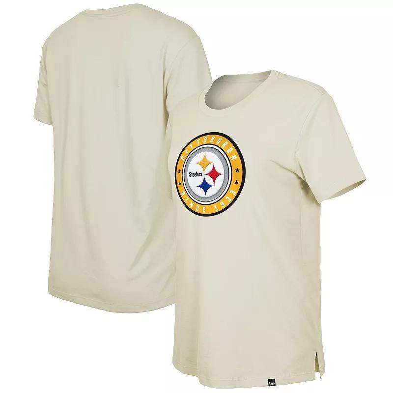 Womens New Era Cream Pittsburgh Steelers 2023 NFL Draft T-Shirt Product Image