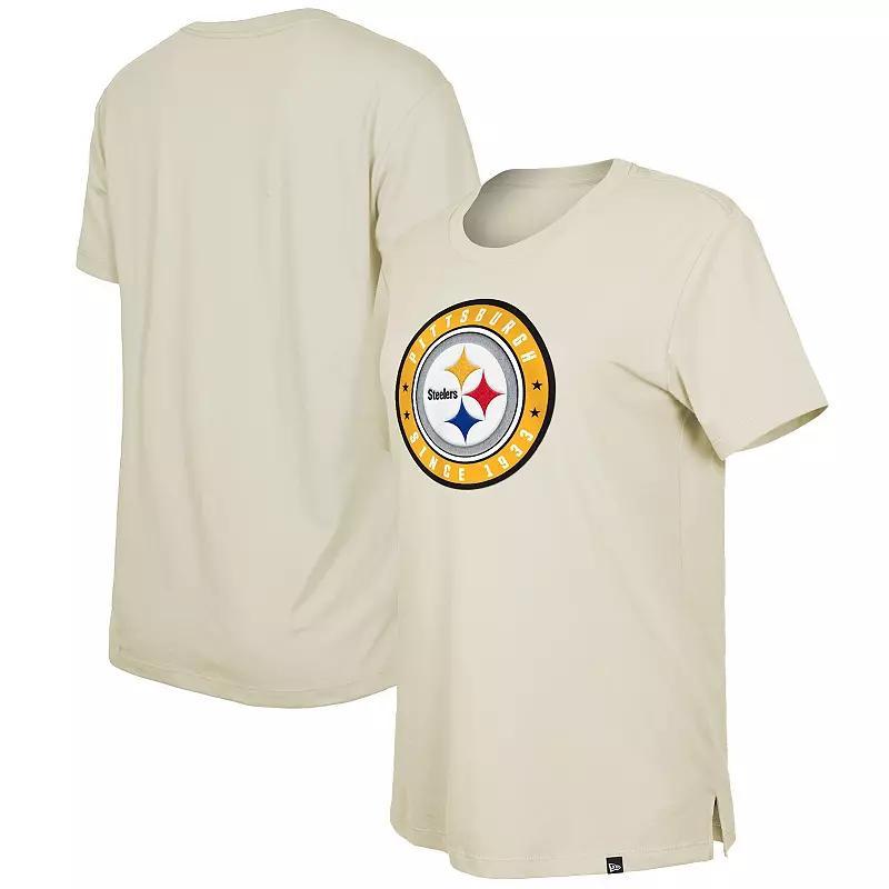 Womens New Era Cream Pittsburgh Steelers 2023 NFL Draft T-Shirt Product Image