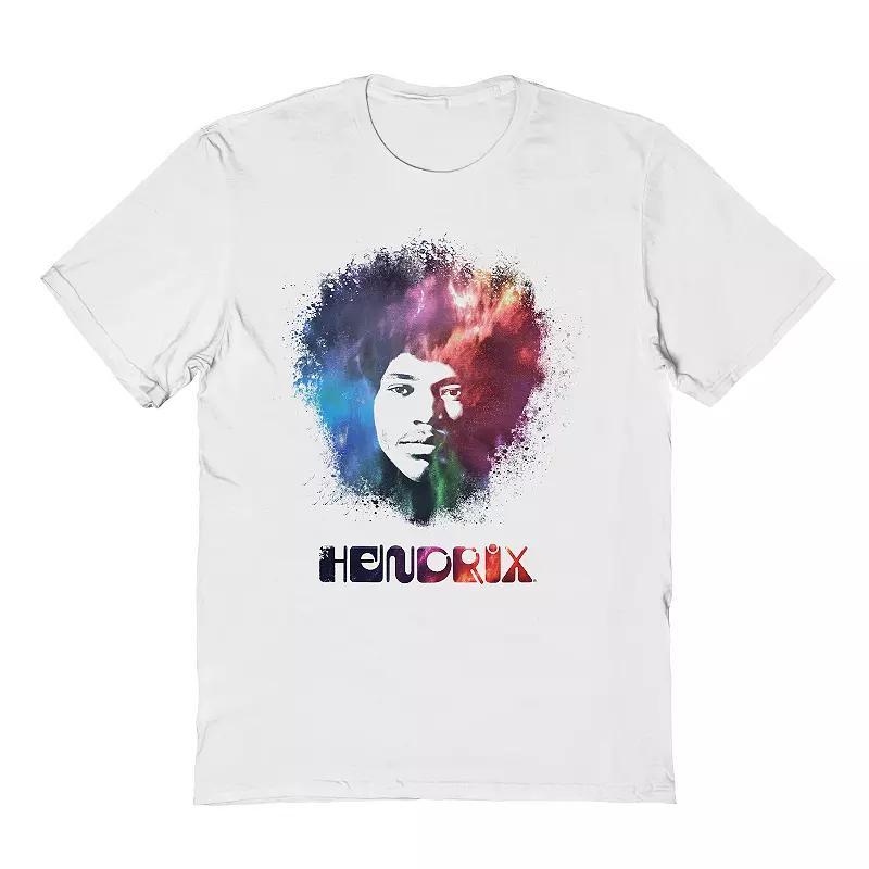 Mens Jimi Hendrix Rainbow Hair Graphic Tee Product Image