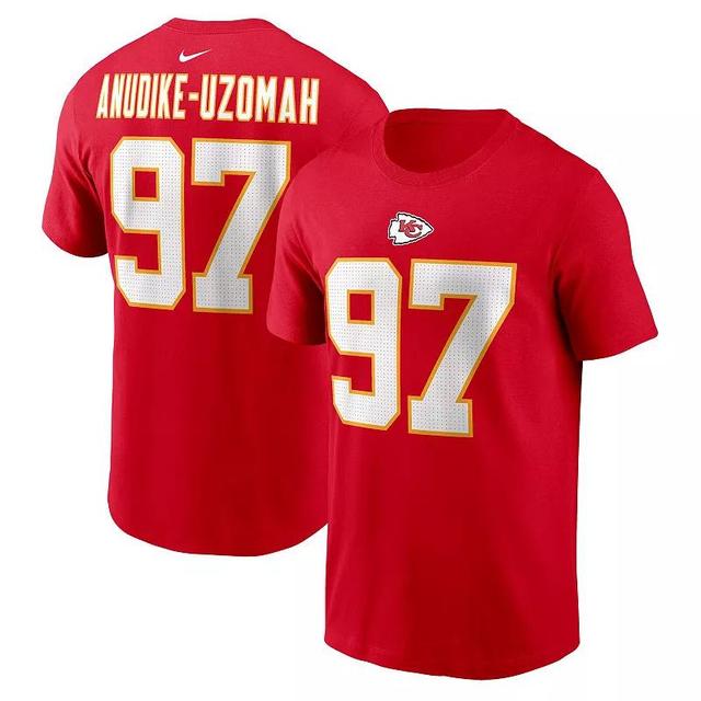 Mens Nike Felix Anudike-Uzomah Kansas City Chiefs 2023 NFL Draft First Round Pick Player Name & Number T-Shirt Product Image