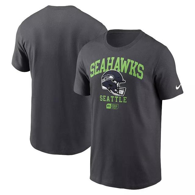 Mens Nike Anthracite Seattle Seahawks Helmet Essential T-Shirt Product Image