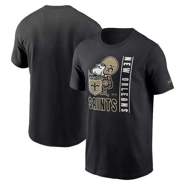 Mens Nike Black New Orleans Saints Lockup Essential T-shirt Product Image