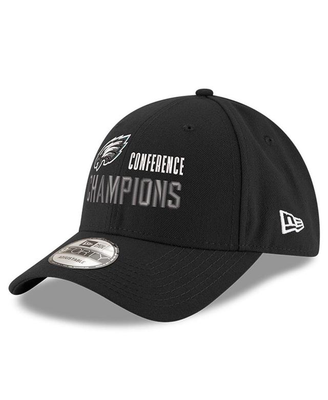 Mens New Era Black Philadelphia Eagles 2022 Nfc Champions Replica 9FORTY Adjustable Hat Product Image