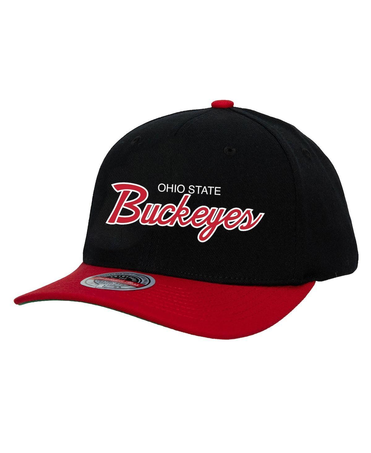 Mens Mitchell & Ness Black Ohio State Buckeyes Team Script 2.0 Snapback Hat Product Image