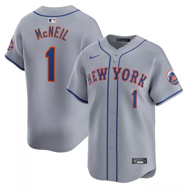 Mens Nike Jeff McNeil Gray New York Mets Away Limited Player Jersey Product Image