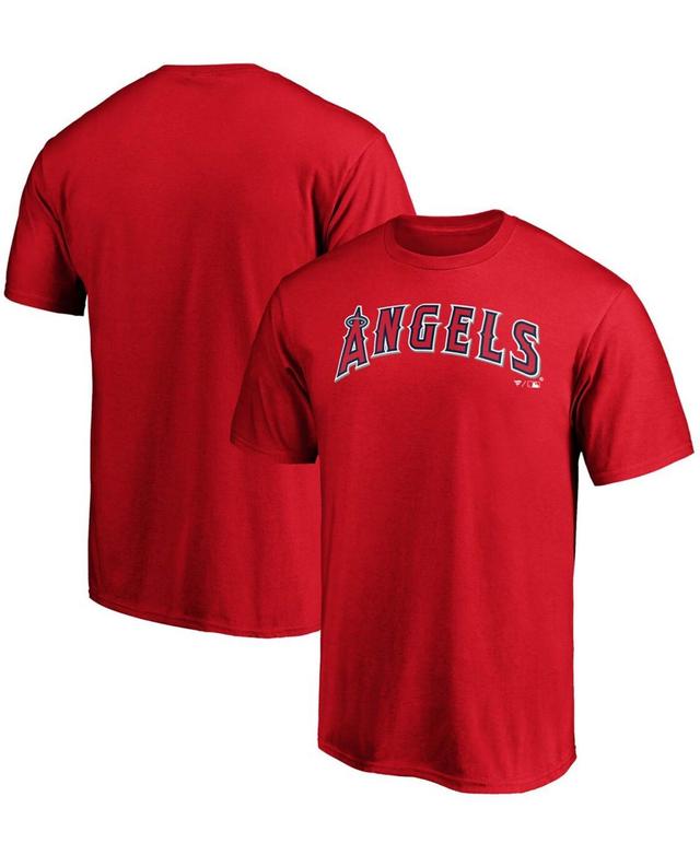 Mens Red Los Angeles Angels Official Wordmark T-shirt Product Image