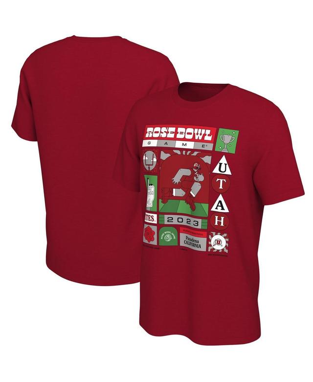 Mens Nike Red Utah Utes 2023 Rose Bowl Illustrated T-Shirt Product Image