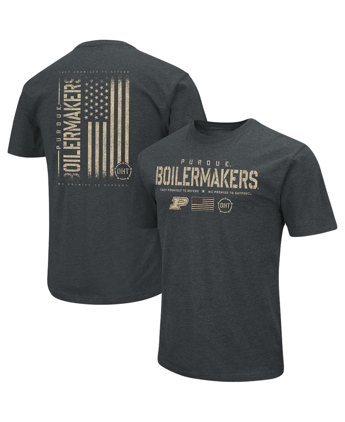 Mens Colosseum Heathered Black Purdue Boilermakers Oht Military-Inspired Appreciation Flag 2.0 T-shirt Product Image