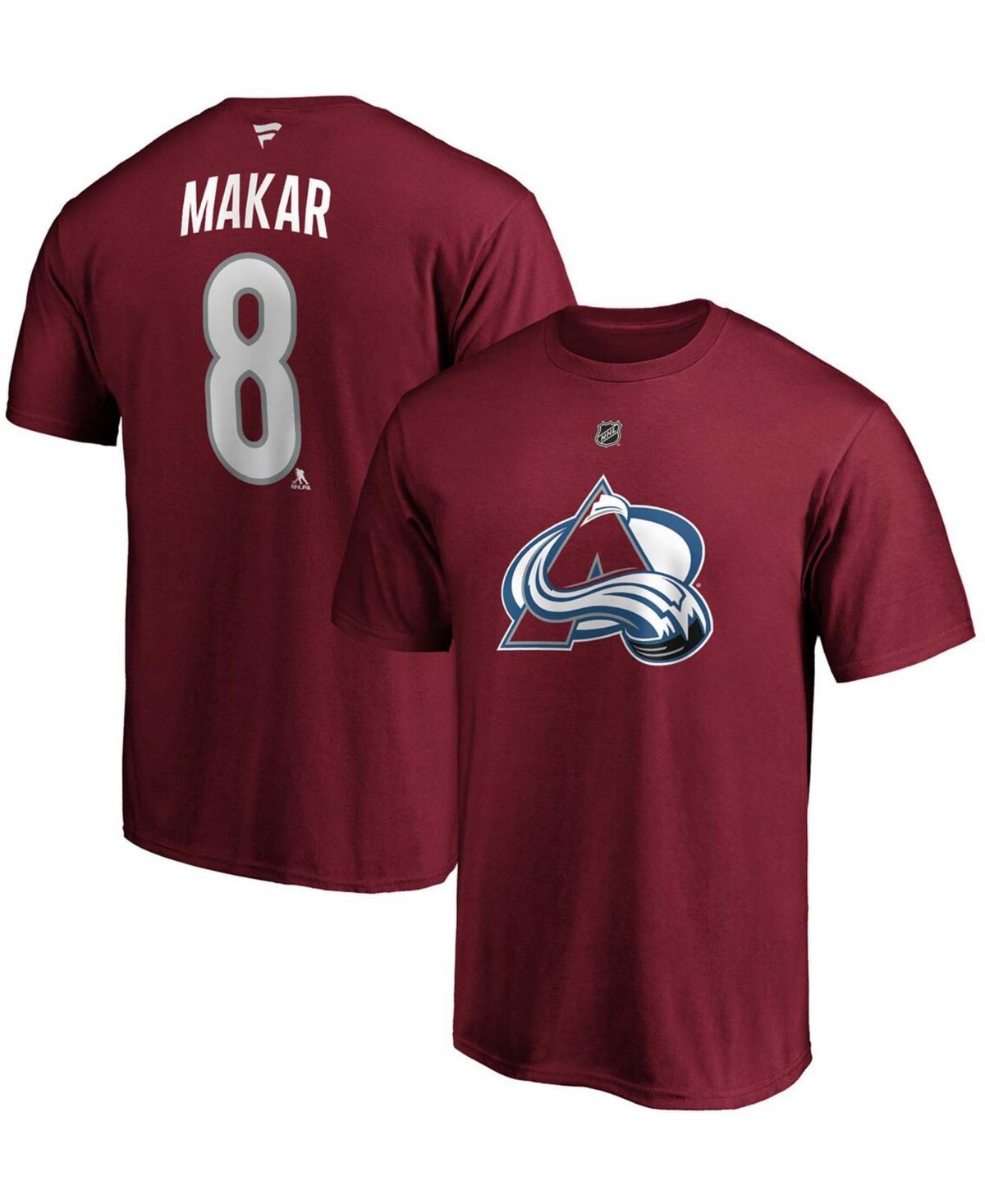 Mens Cale Makar Burgundy Colorado Avalanche Authentic Stack Player Name and Number T-shirt Product Image