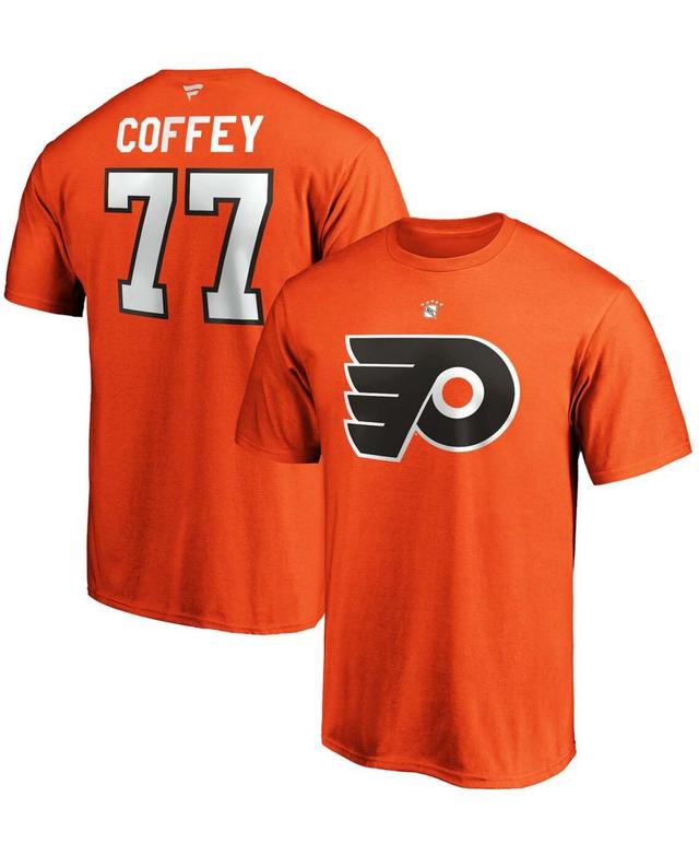 Mens Fanatics Branded Paul Coffey Orange Philadelphia Flyers Authentic Stack Retired Player Name & Number T-Shirt Product Image