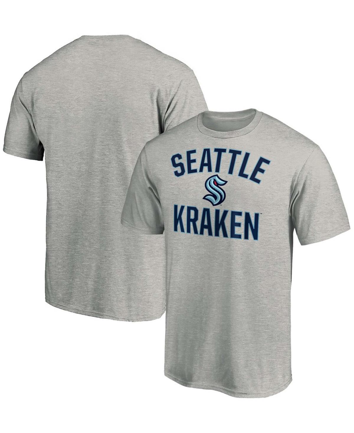 Mens Heather Gray Seattle Kraken Victory Arch T-shirt Product Image