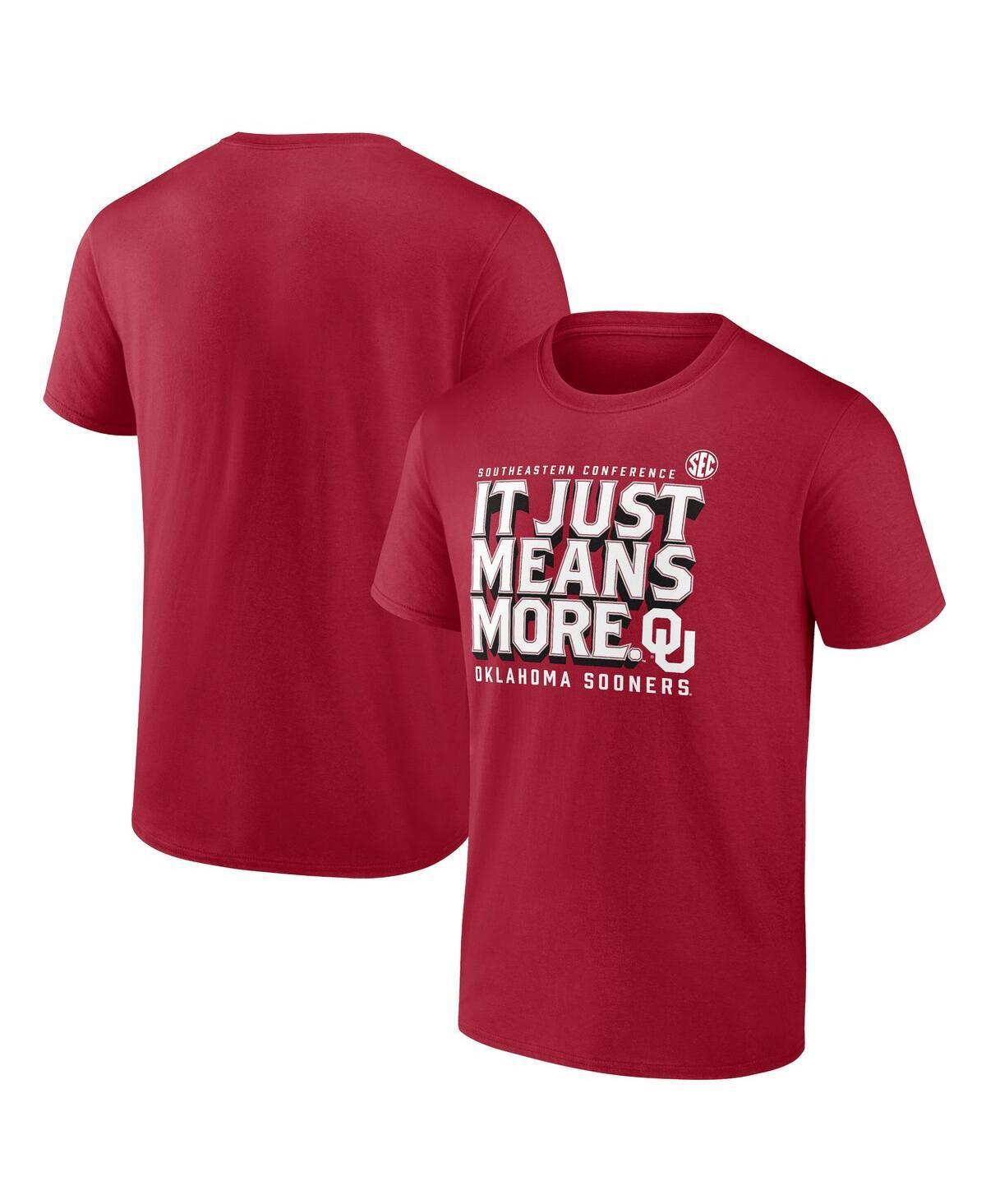 Fanatics Mens Crimson Oklahoma Sooners Sec It Just Means More T-Shirt Product Image