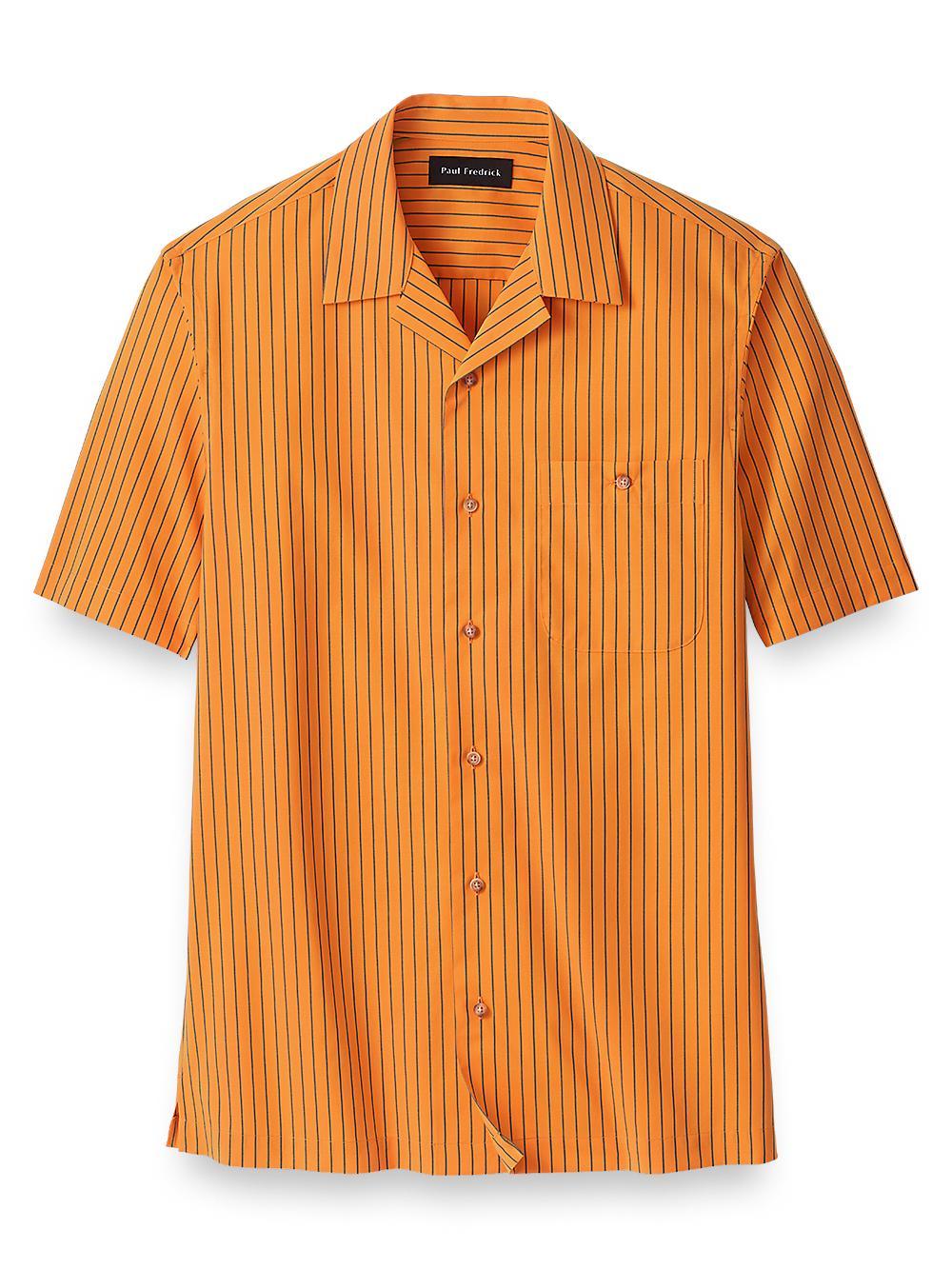 Cotton Stripe Print Casual Shirt Product Image