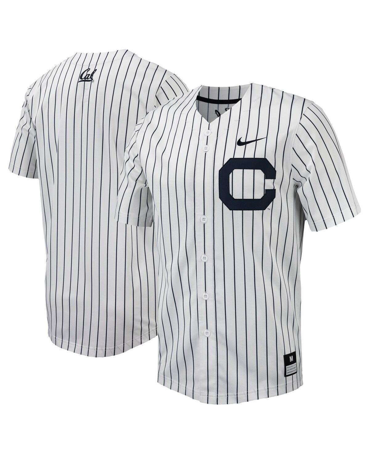 Mens Nike /Navy Cal Bears Pinstripe Replica Full-Button Baseball Jersey Product Image