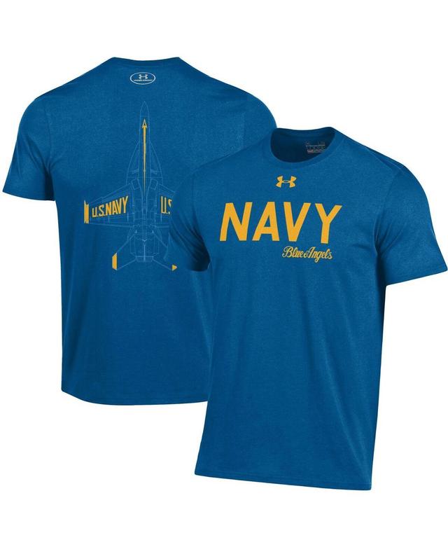 Mens Under Armour Royal Navy Midshipmen Blue Angels T-shirt Product Image