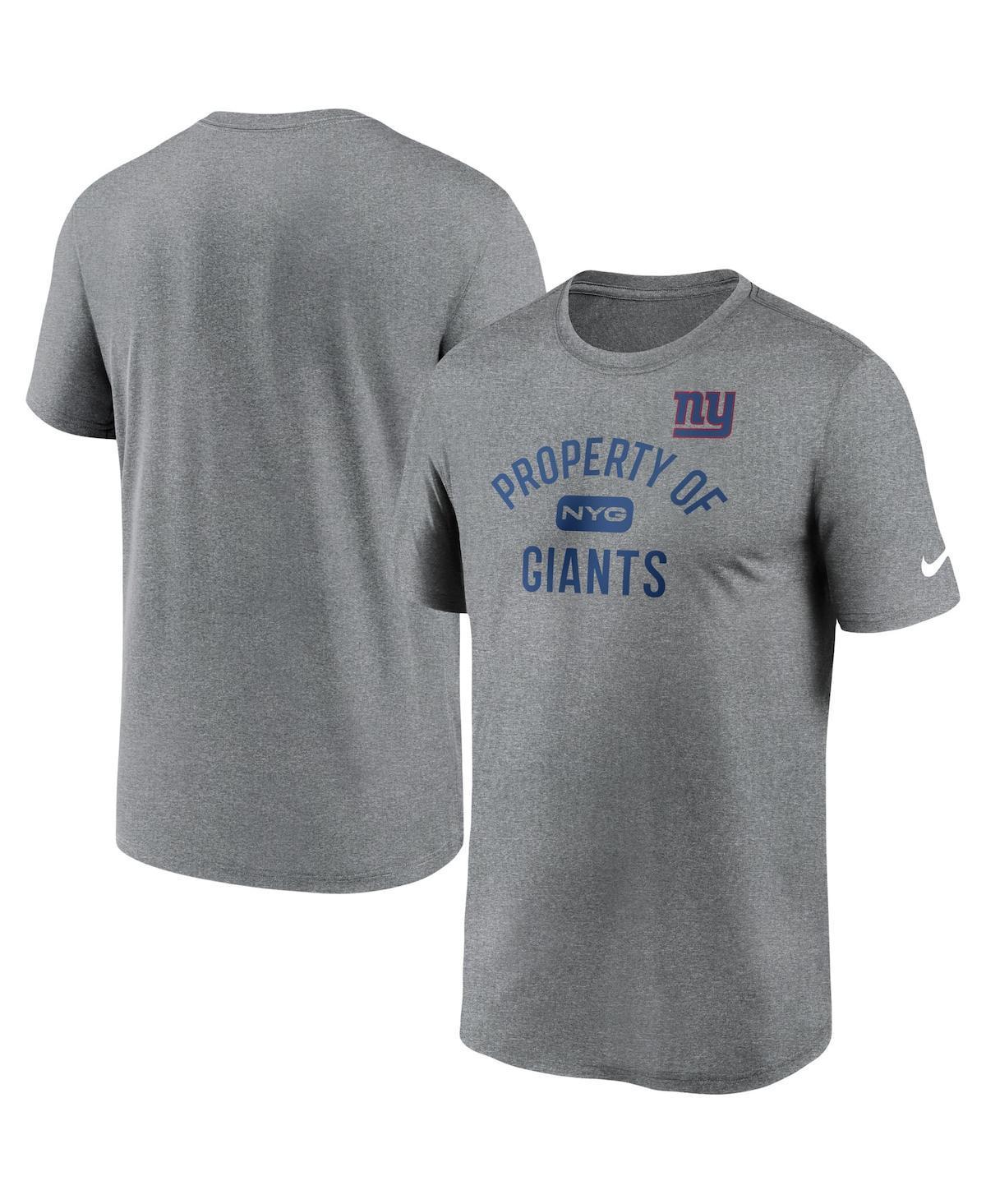 Mens Nike Heathered Charcoal New York Giants Property Of Legend Performance T-shirt Product Image