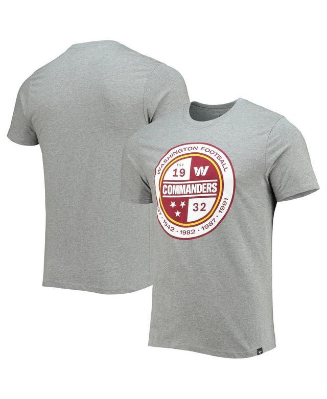 Mens 47 Brand Gray Washington Commanders Imprint Super Rival T-shirt Product Image