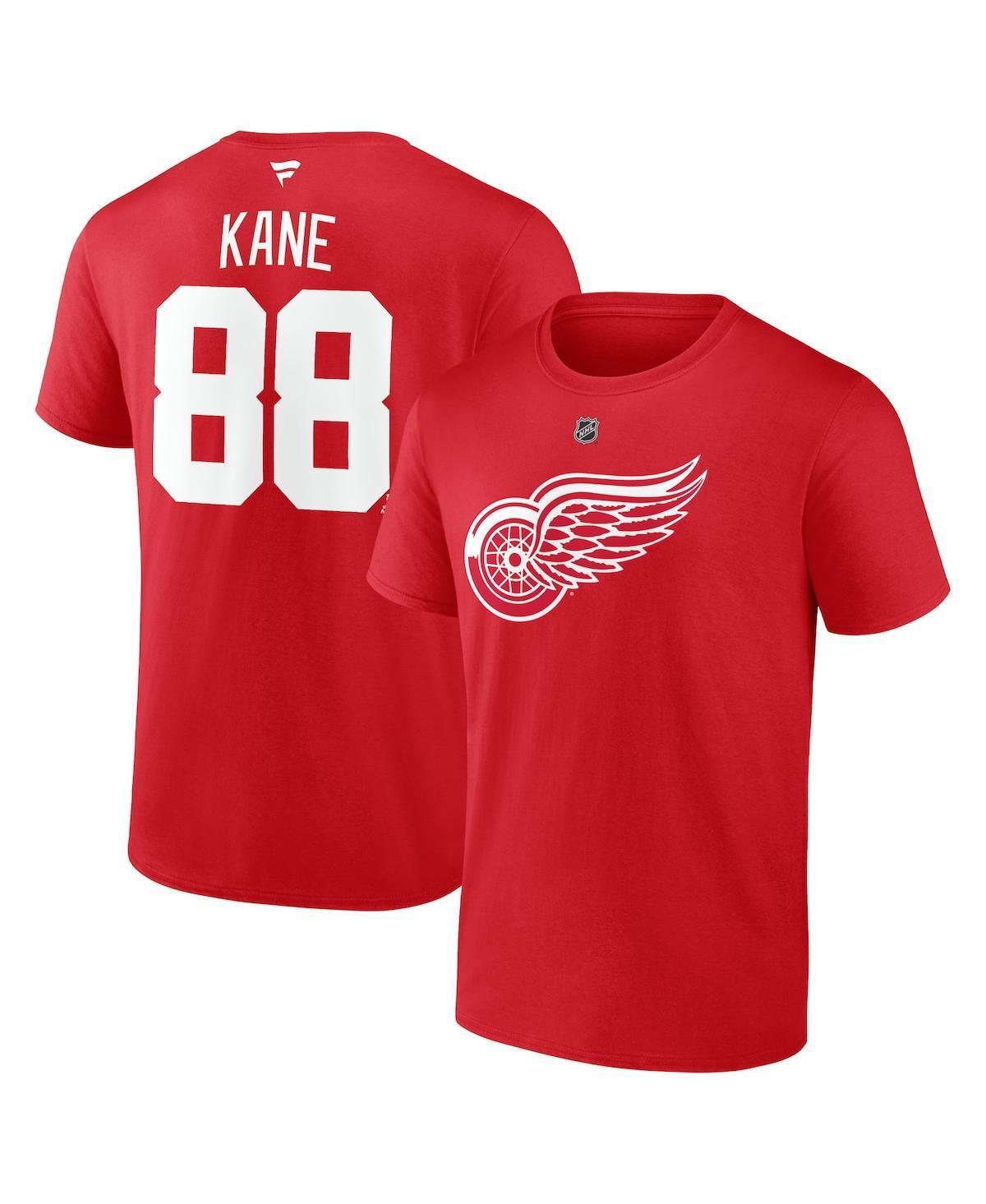 Mens Fanatics Patrick Kane Red Detroit Red Wings Authentic Stack Name and Number T-shirt Product Image