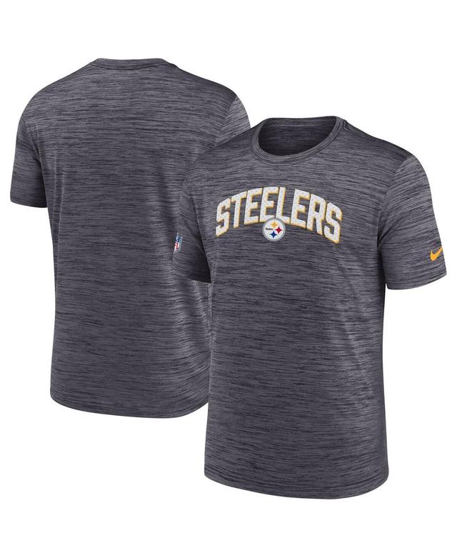 Mens Nike Black Pittsburgh Steelers Sideline Velocity Athletic Stack Performance T-shirt Product Image