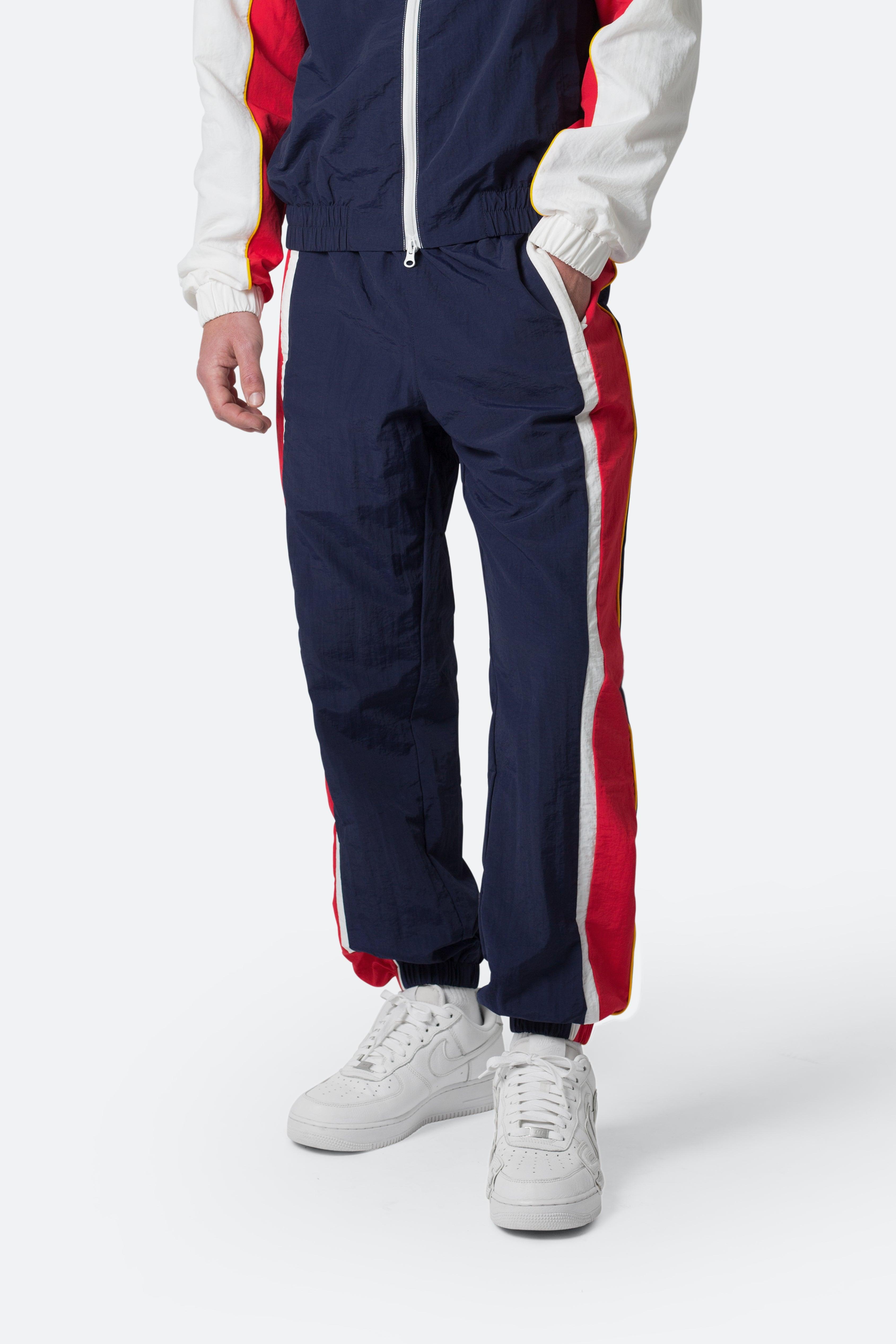 Nylon Track Pants - Red/White/Blue Product Image