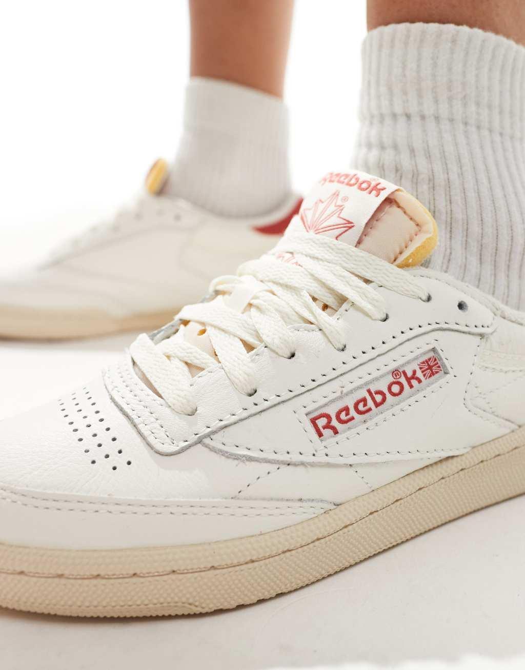 Reebok Club C 85 Vintage sneakers in white and red Product Image