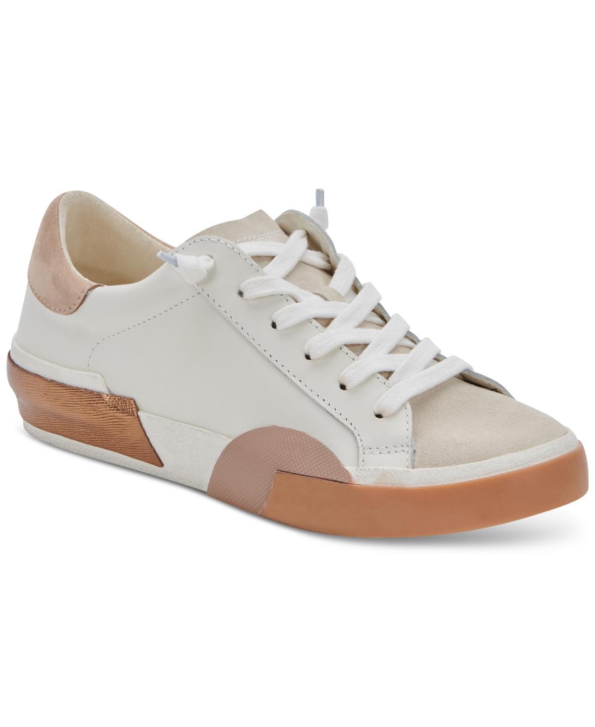 Zina Sneaker In White/tan Leather Product Image