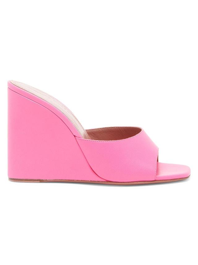 Womens Lupita 95MM Leather Wedge Mules Product Image