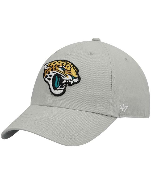 Mens Gray Jacksonville Jaguars Logo Clean Up Adjustable Hat Product Image