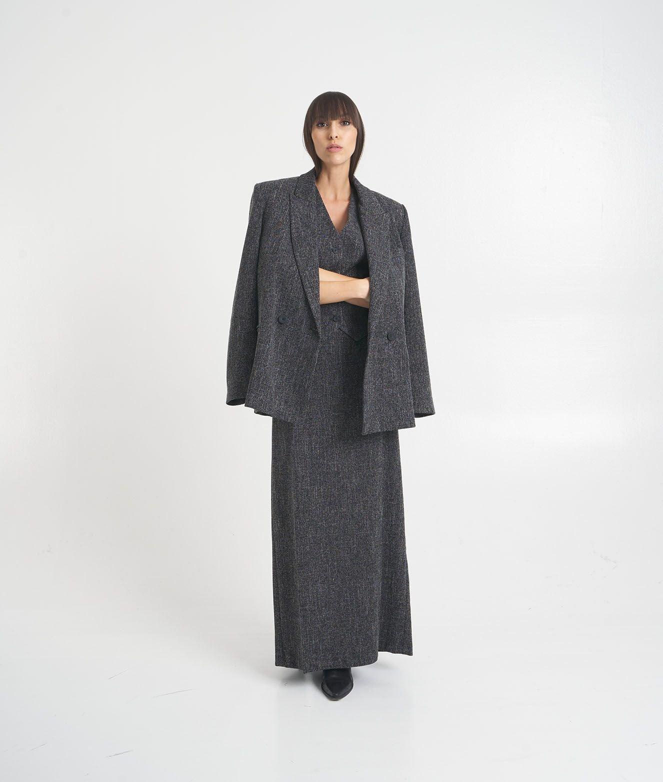 Gonna maxi in tweed Female Product Image